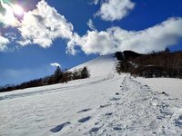 今朝の気温-8℃　今回の寒波で30㎝程積雪が増えました。キスゲ平までの県道は除雪が入っていますが冬タイヤ必須です。